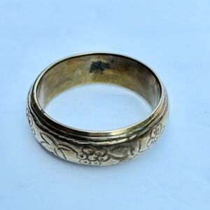 Vintage Brass Bangle Bracelet 1 in Wide